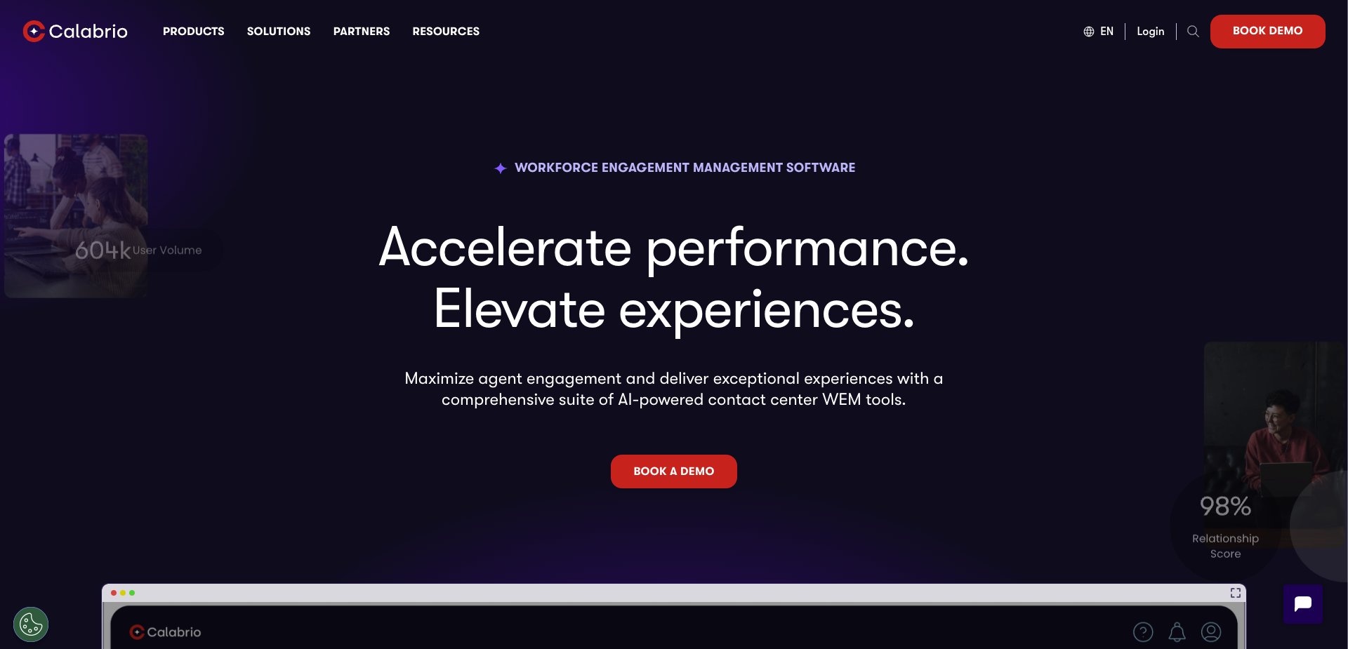 Calabrio homepage