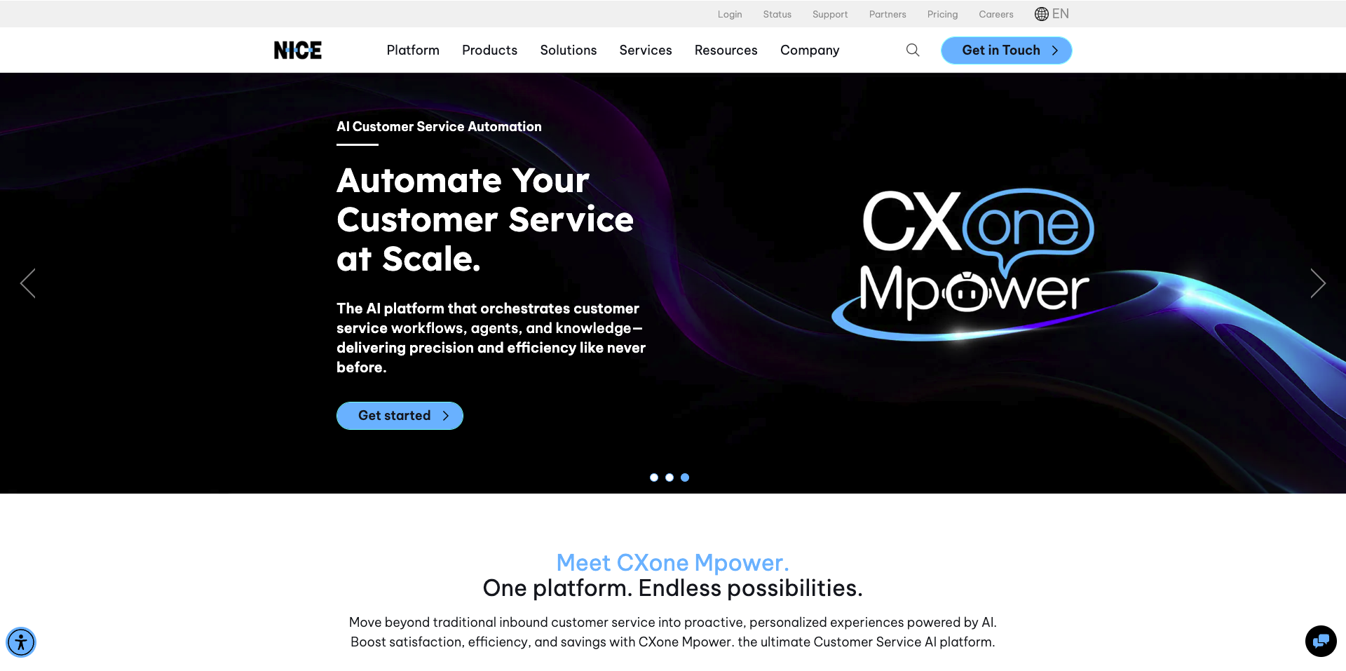 NICE homepage